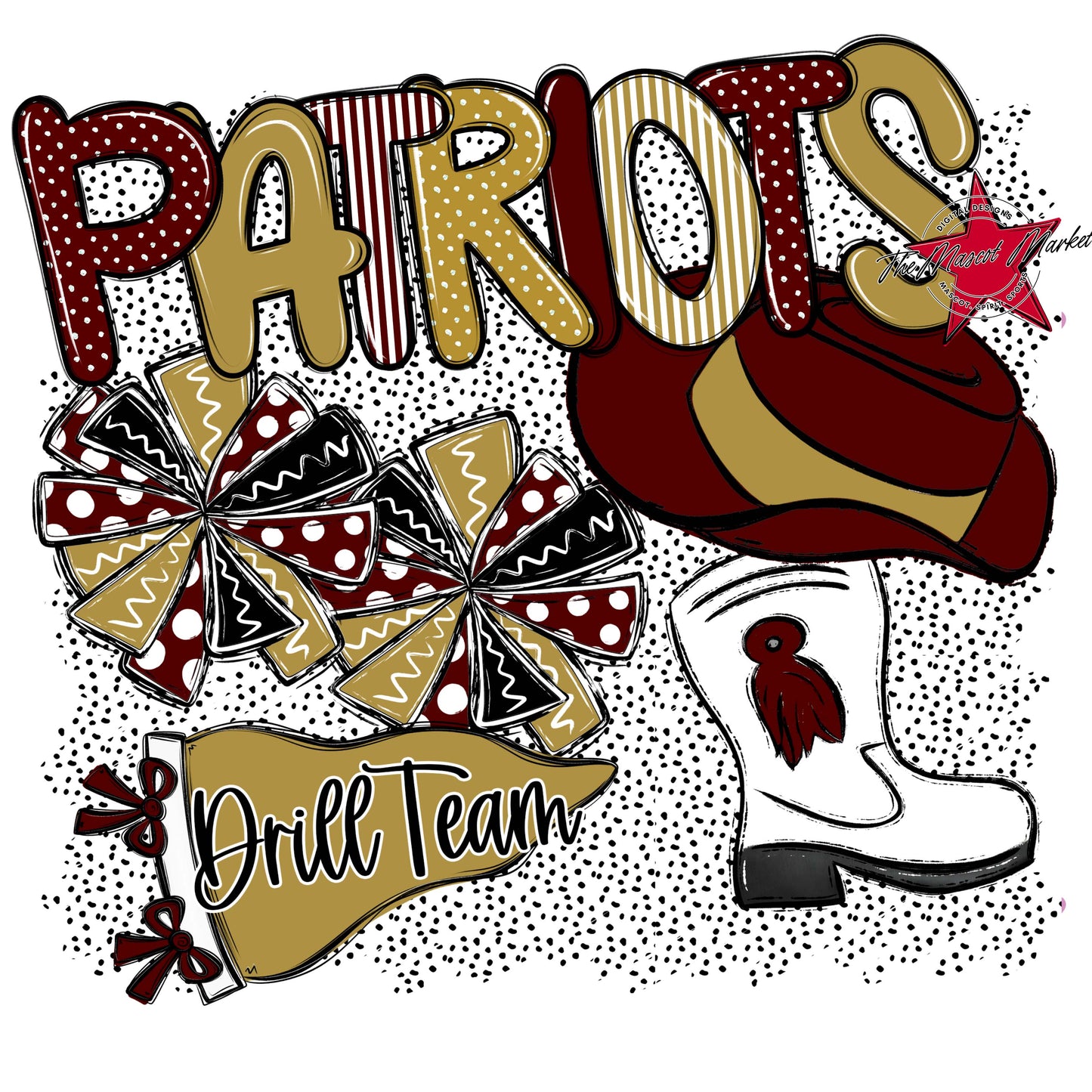 Patriots Drillteam Spirit-Maroon & Gold