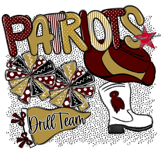 Patriots Drillteam Spirit-Maroon & Gold