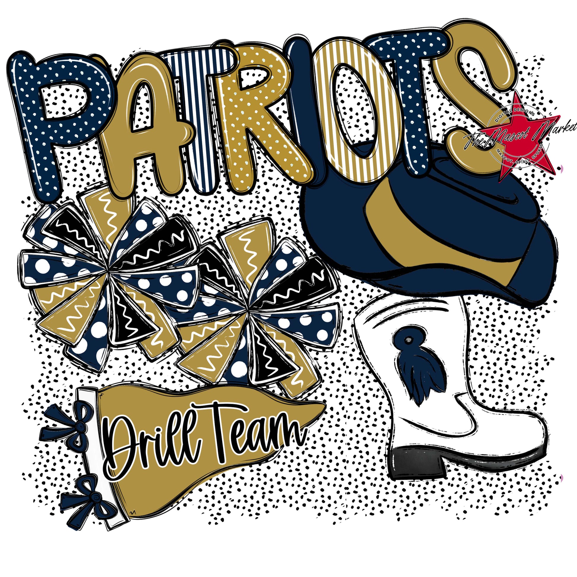 Patriots Drillteam Spirit-Navy & Gold