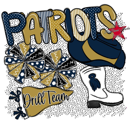Patriots Drillteam Spirit-Navy & Gold