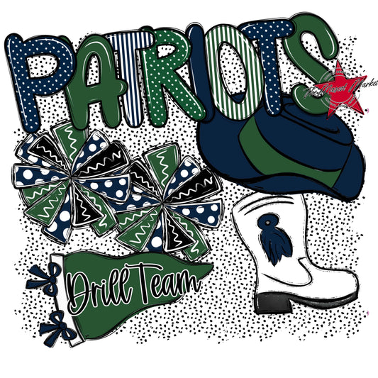 Patriots Drillteam Spirit-Navy & Green