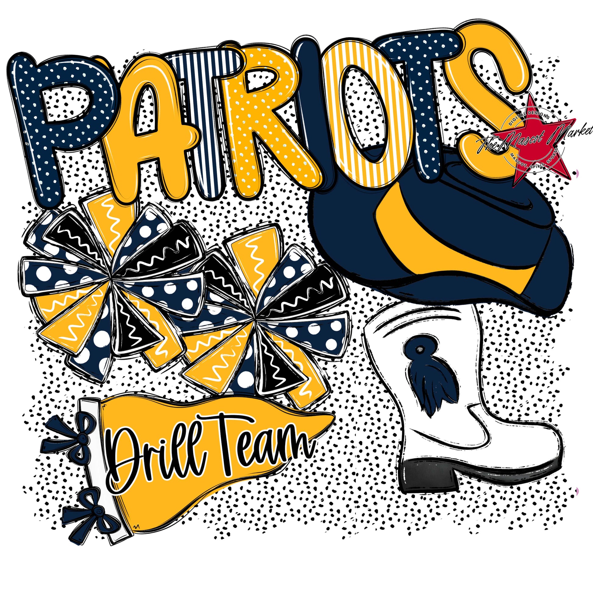 Patriots Drillteam Spirit-Navy & Yellow