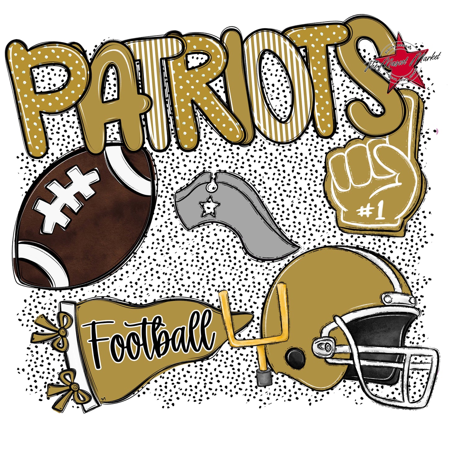 Patriots Football Spirit-Gold
