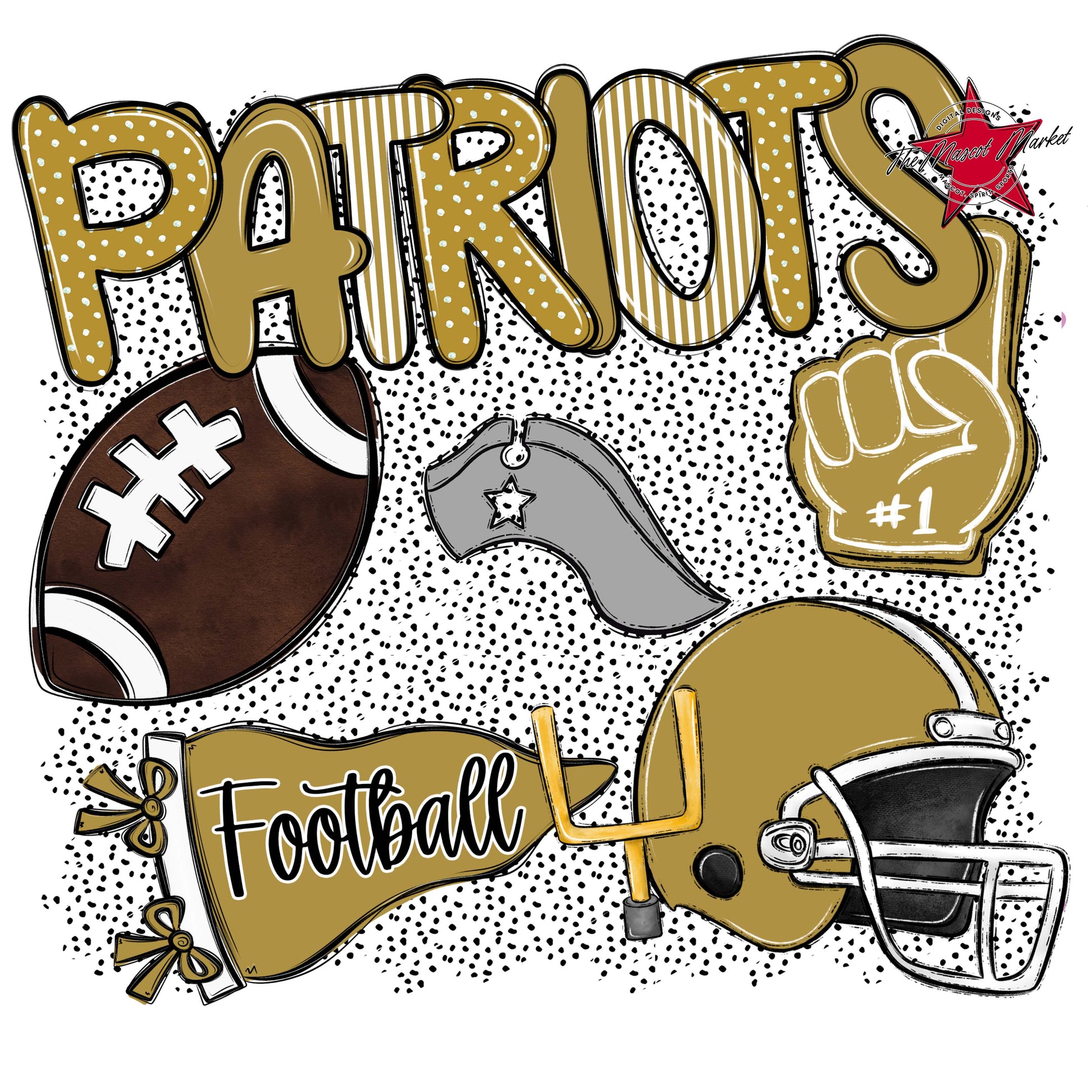 Patriots Football Spirit-Gold