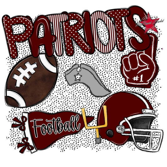 Patriots Football Spirit-Maroon