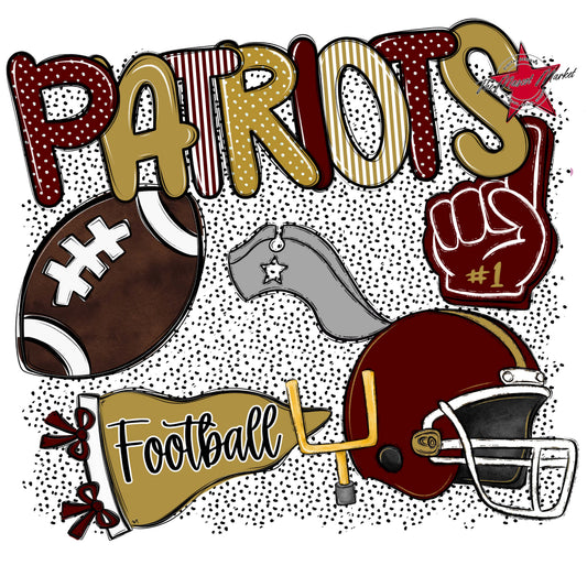 Patriots Football Spirit-Maroon & Gold