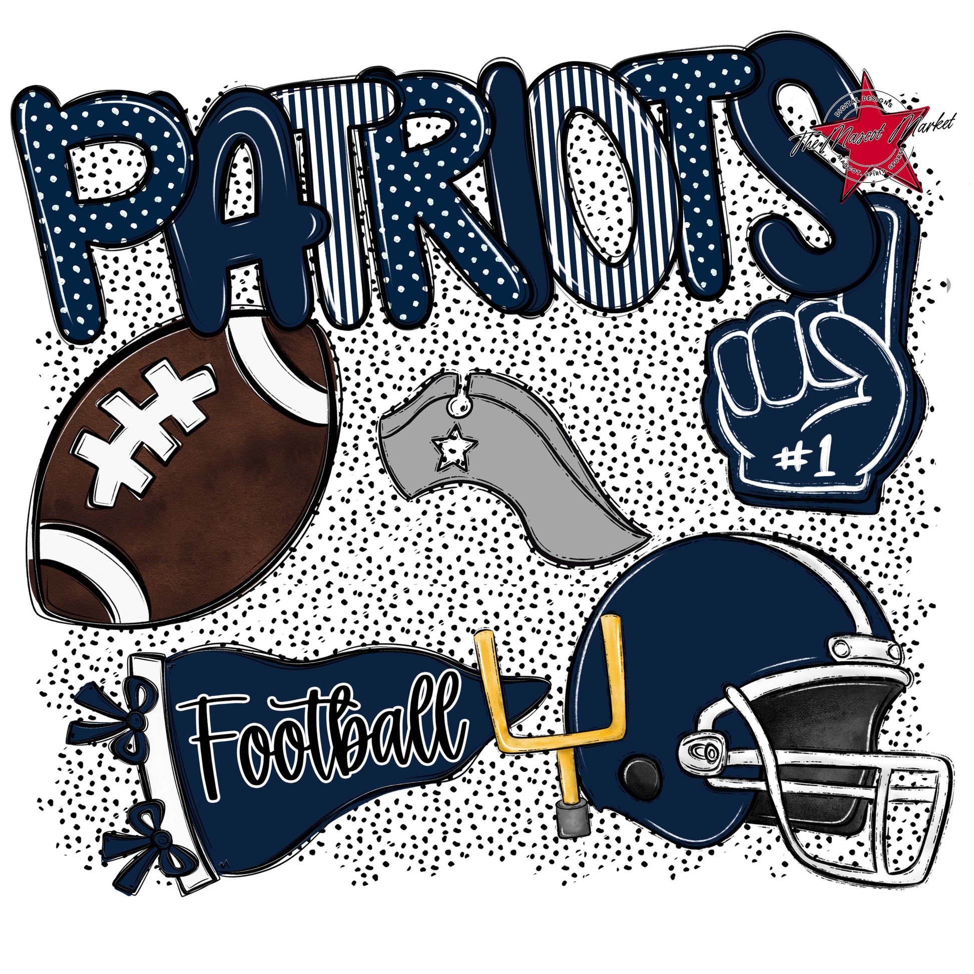 Patriots Football Spirit-Navy