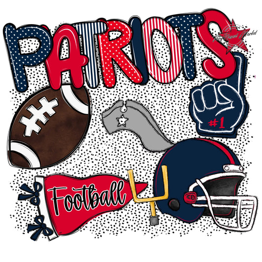 Patriots Football Spirit-Navy & Red