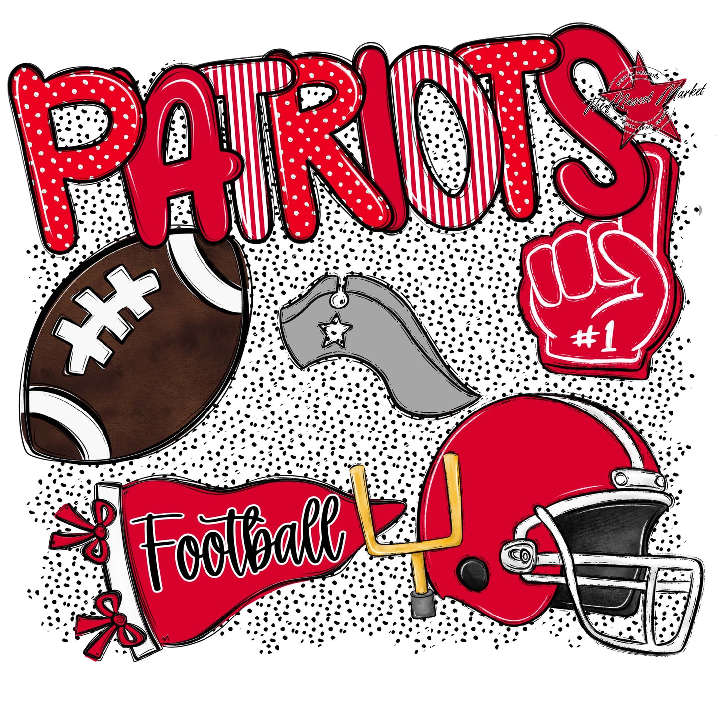 Patriots Football Spirit-Red