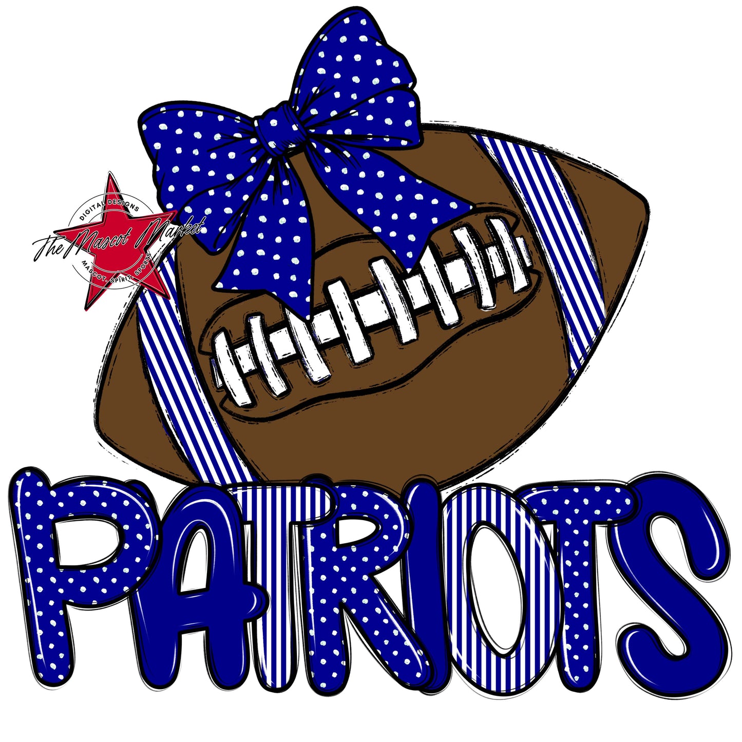 Patriots Football Spirit Design-Blue