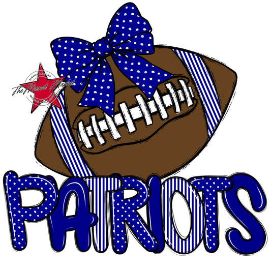 Patriots Football Spirit Design-Blue
