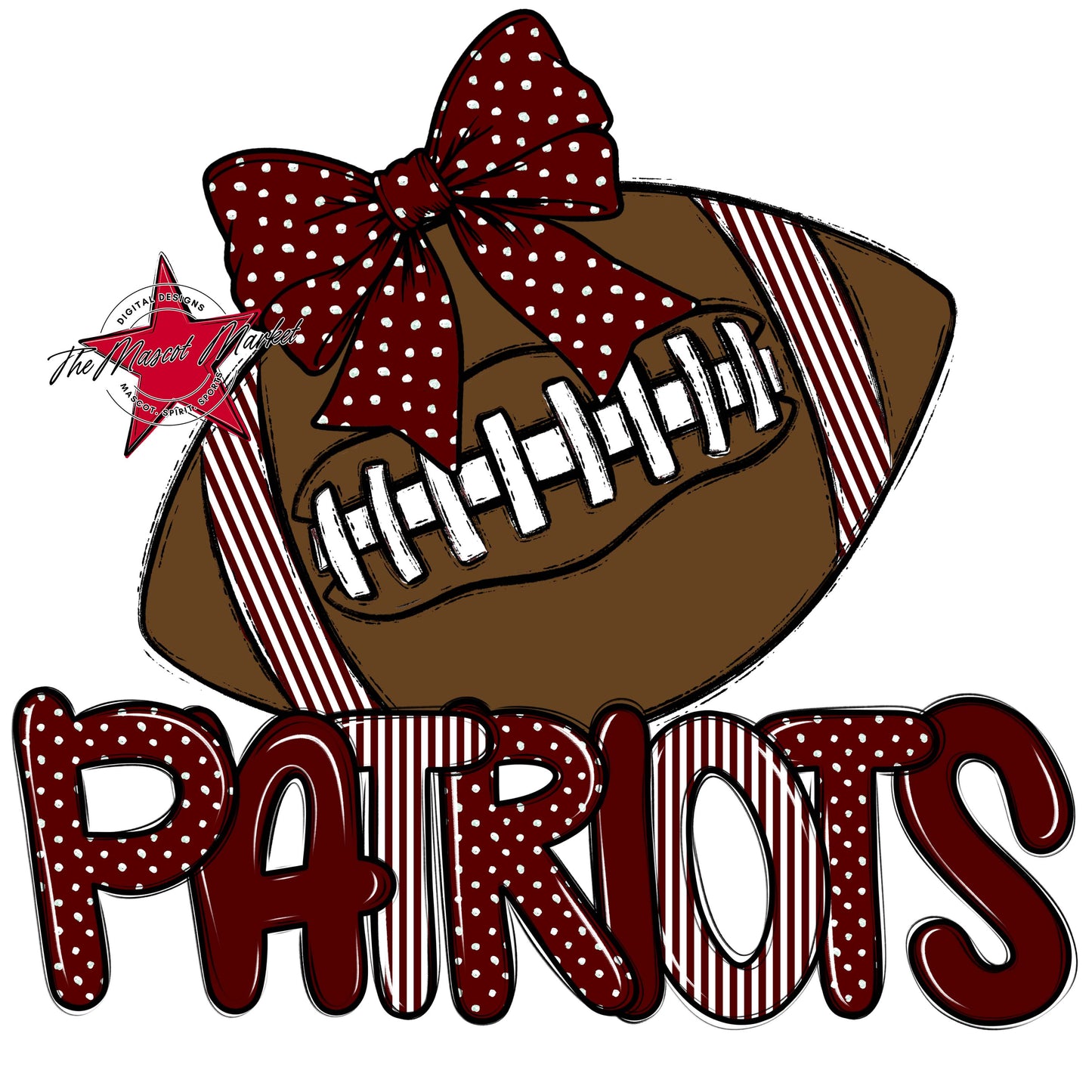 Patriots Football Spirit Design-Maroon