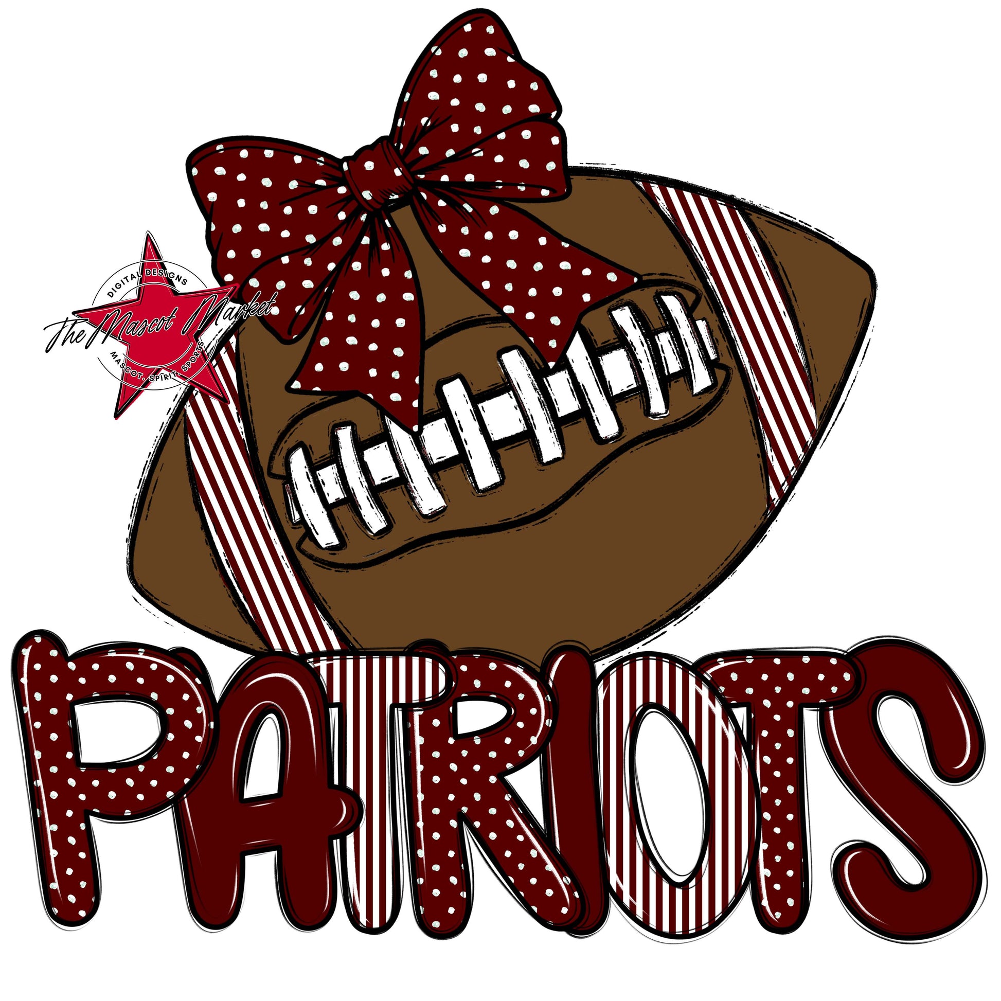 Patriots Football Spirit Design-Maroon