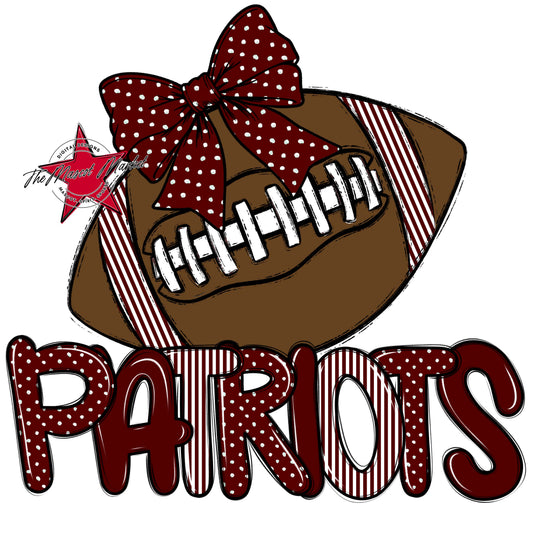 Patriots Football Spirit Design-Maroon