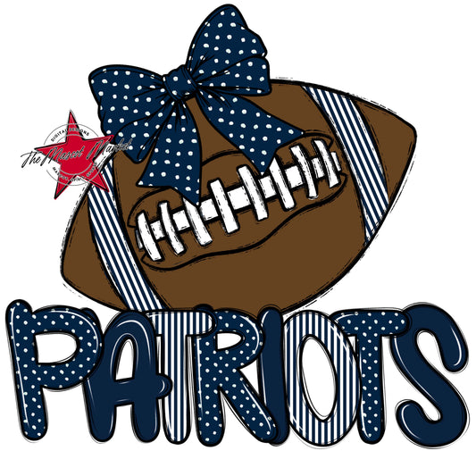 Patriots Football Spirit Design-Navy