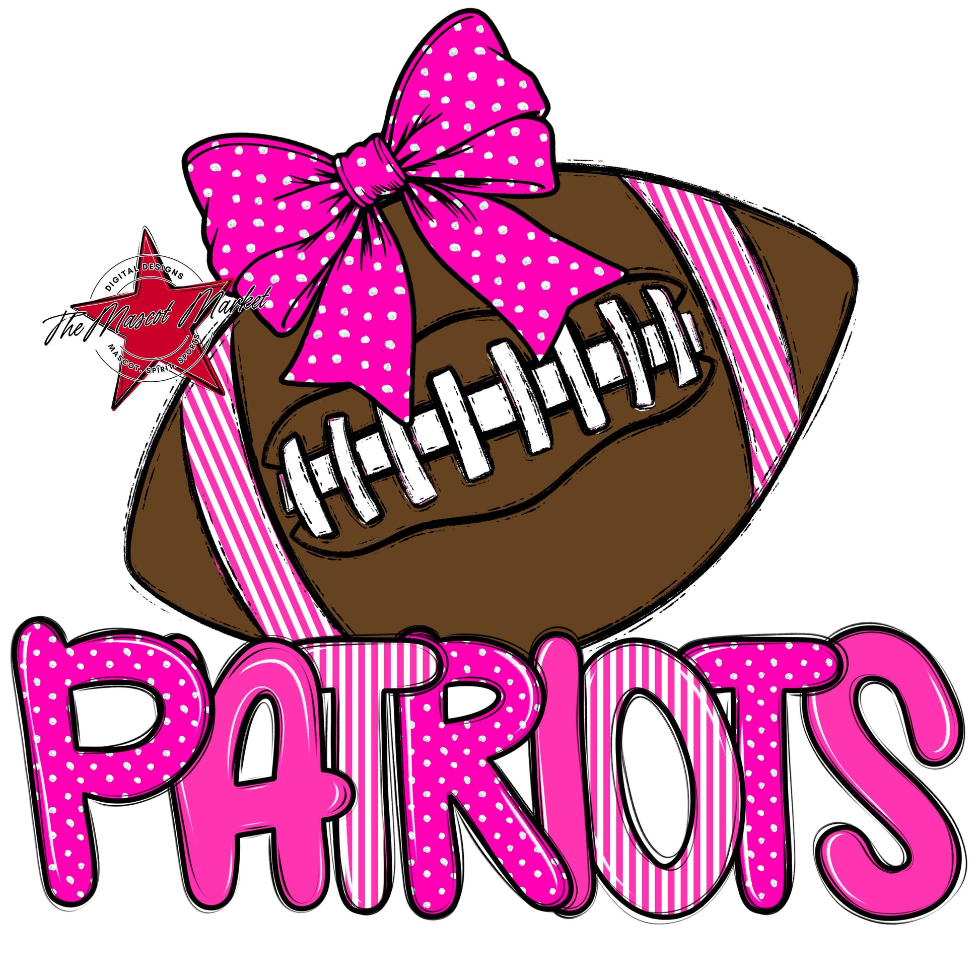 Patriots Football Spirit Design-Pink