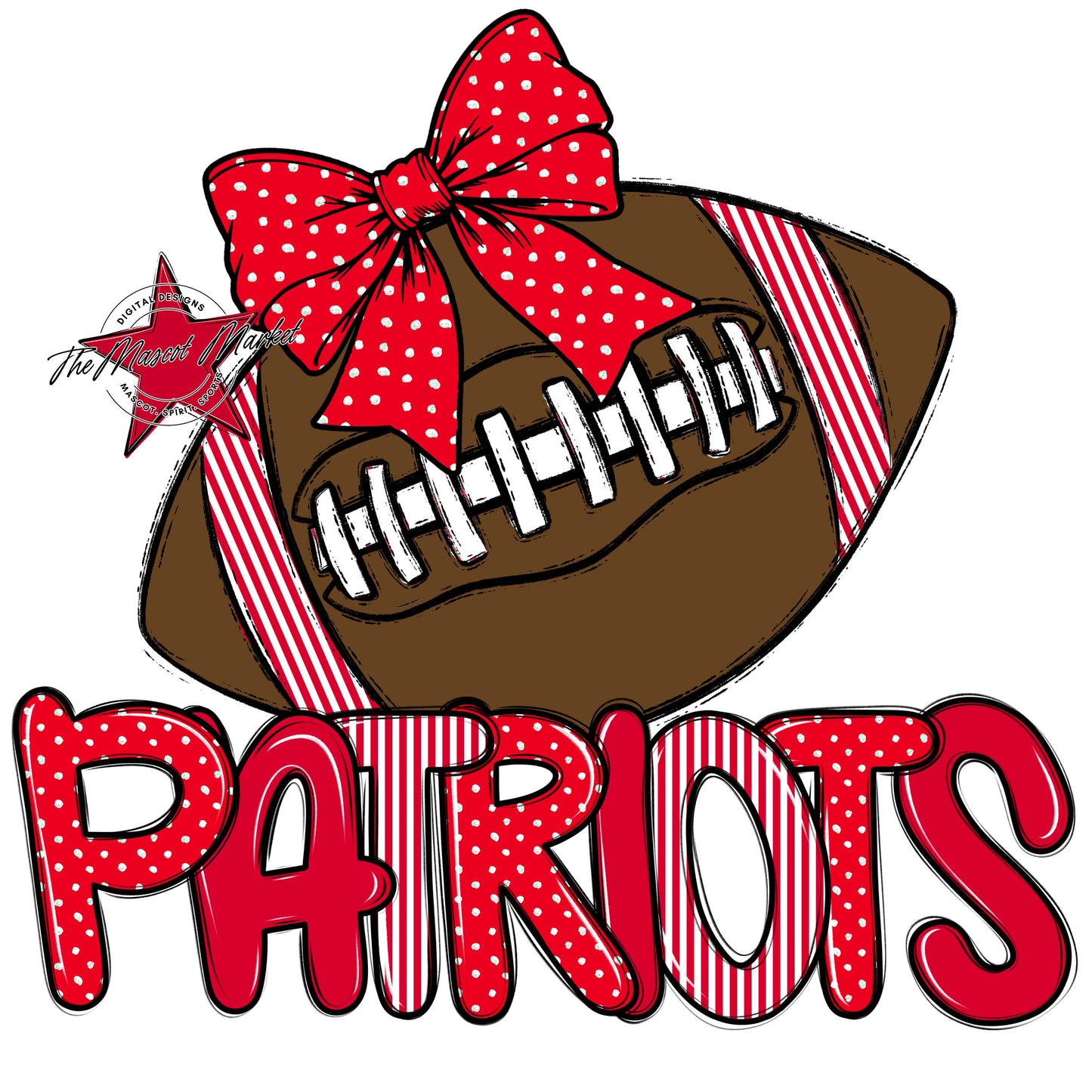 Patriots Football Spirit Design-Red