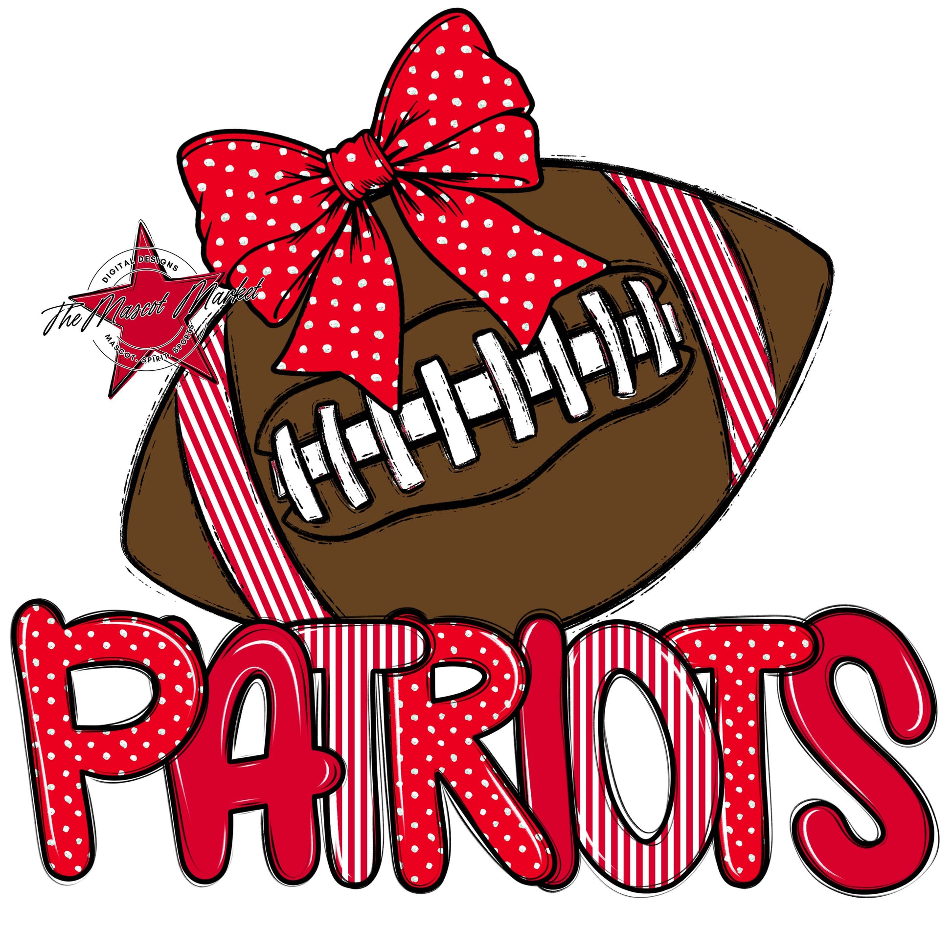 Patriots Football Spirit Design-Red