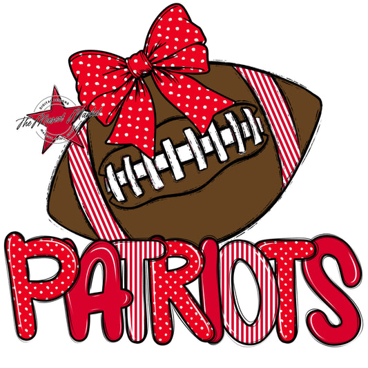 Patriots Football Spirit Design-Red