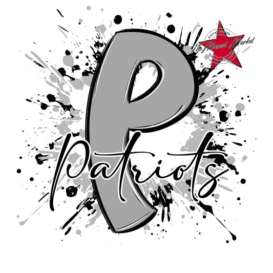 Patriots Mascot Splatter-Grey