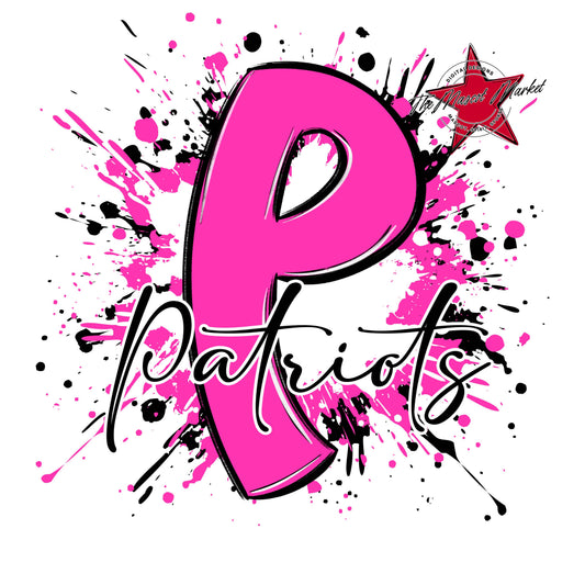 Patriots Mascot Splatter-Pink