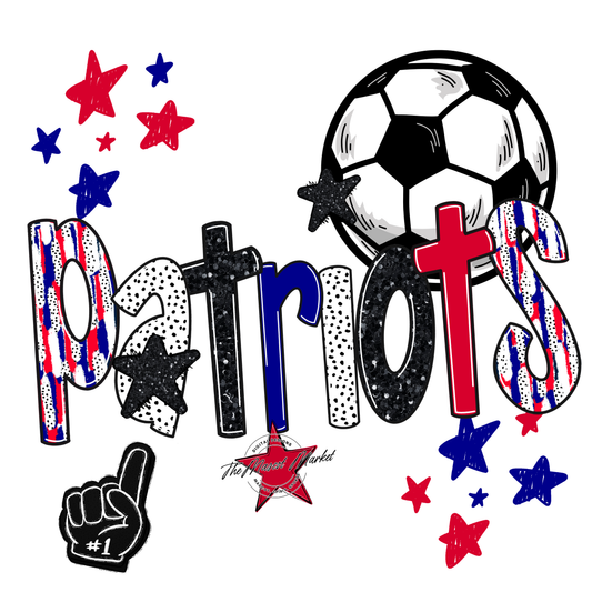 Patriots Soccer Scrape-Blue-Red