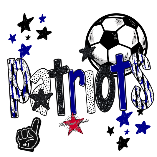 Patriots Soccer Scrape-Blue