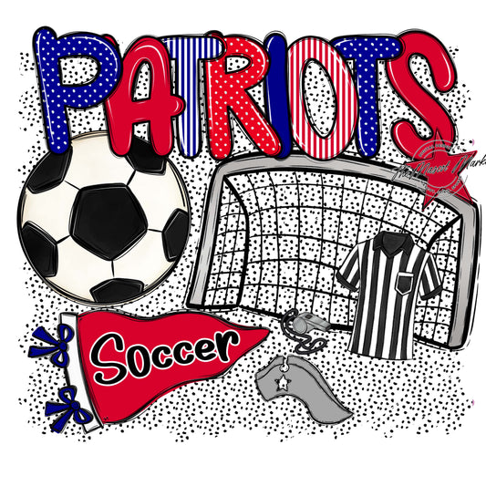Patriots Soccer Spirit-Blue & Red