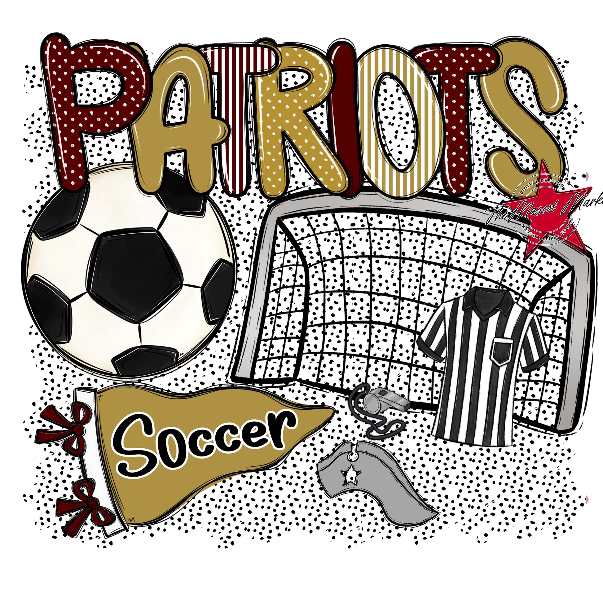 Patriots Soccer Spirit-Maroon & Gold