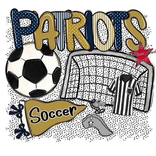 Patriots Soccer Spirit-Navy & Gold