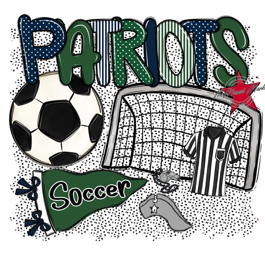 Patriots Soccer Spirit-Navy & Green
