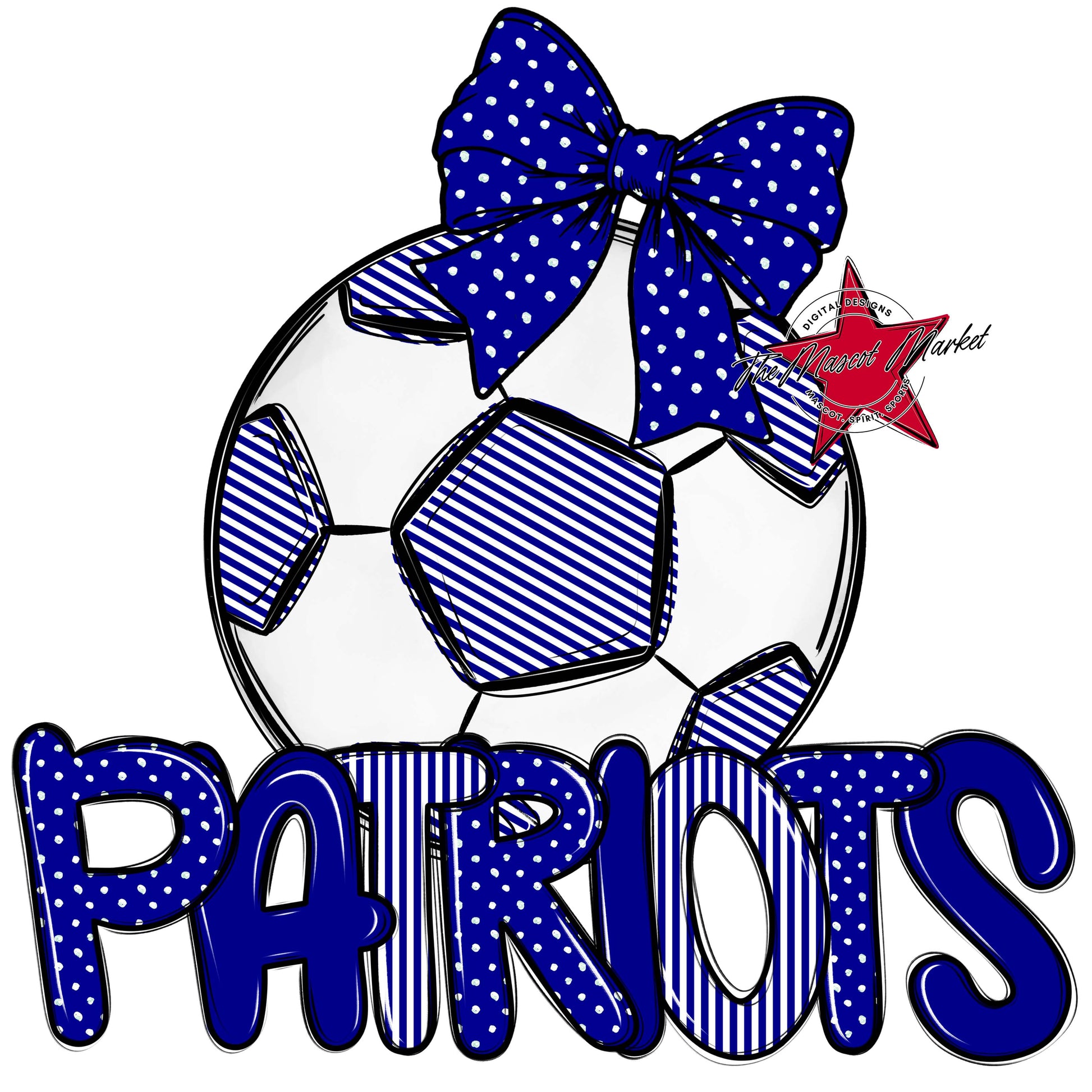 Patriots Soccer Spirit Design-Blue