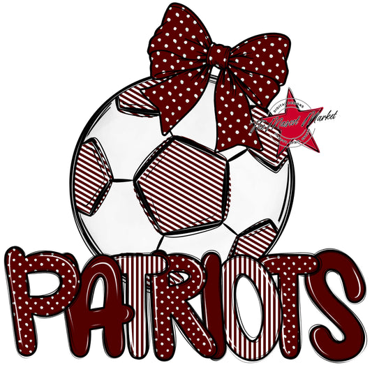 Patriots Soccer Spirit Design-Maroon
