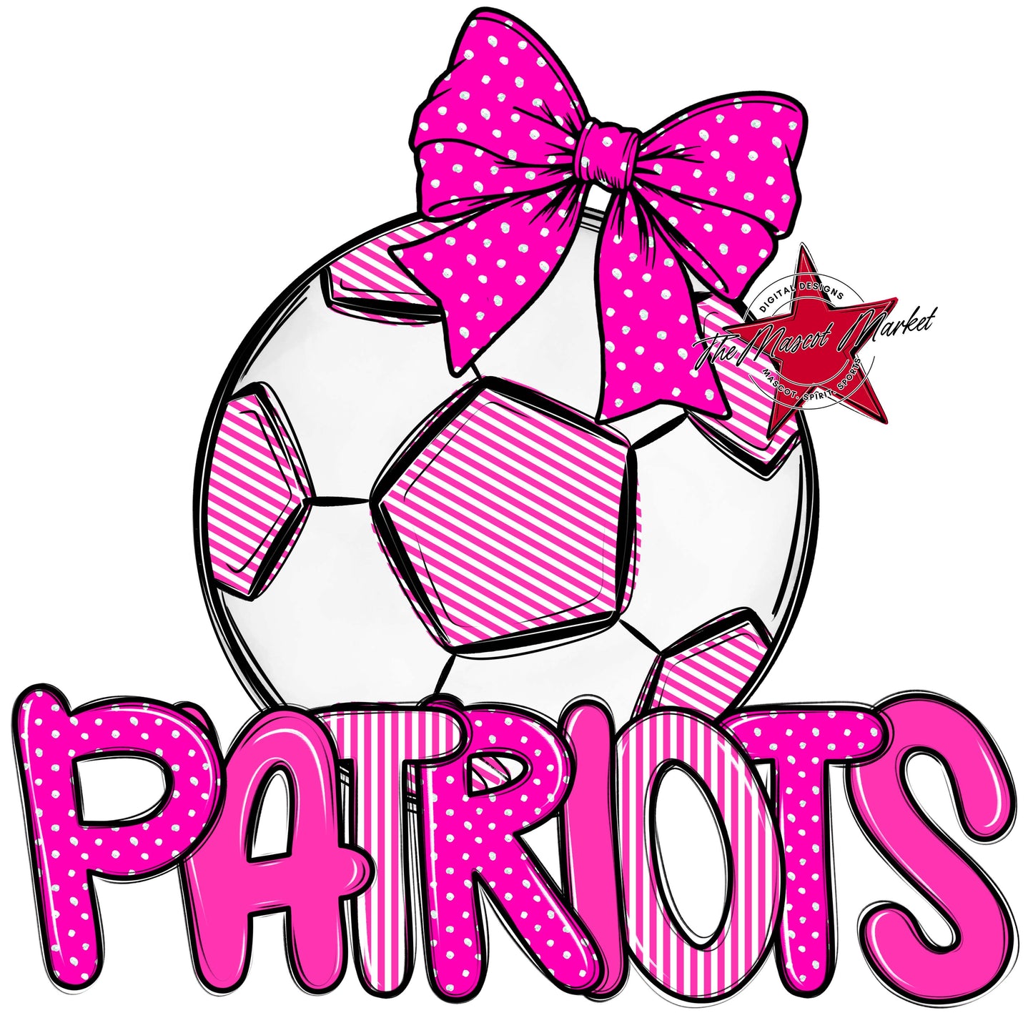 Patriots Soccer Spirit Design-Pink