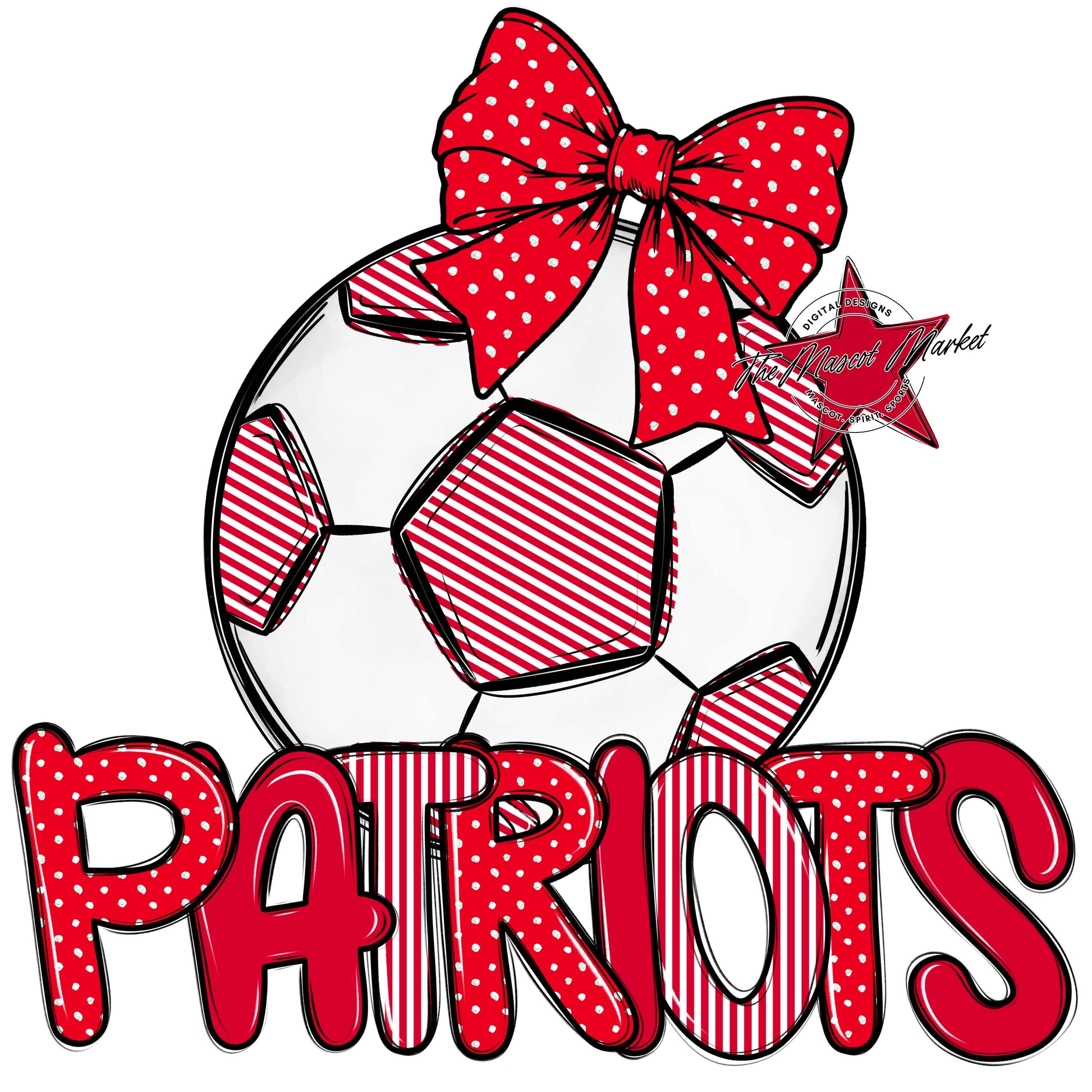 Patriots Soccer Spirit Design-Red