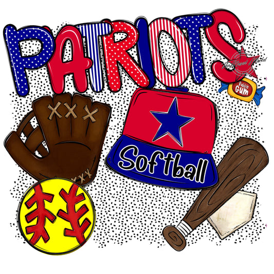 Patriots Softball Spirit-Blue & Red