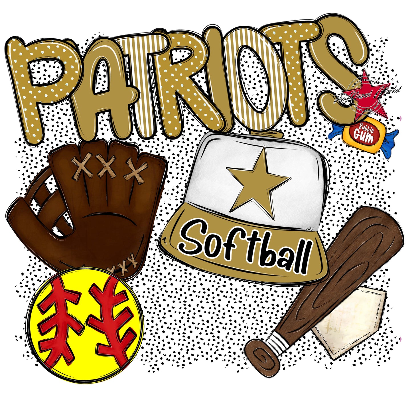 Patriots Softball Spirit-Gold