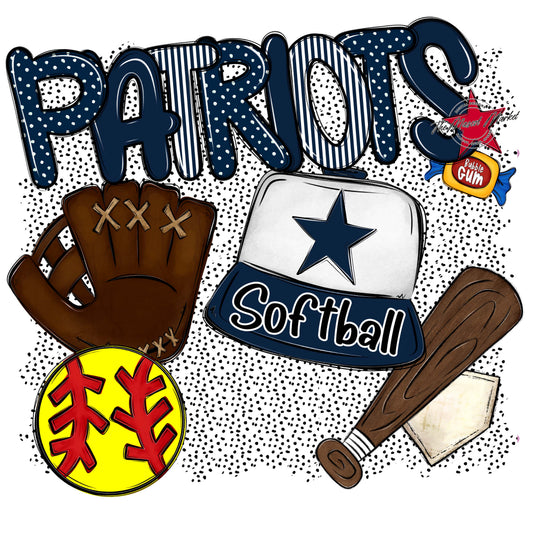Patriots Softball Spirit-Navy