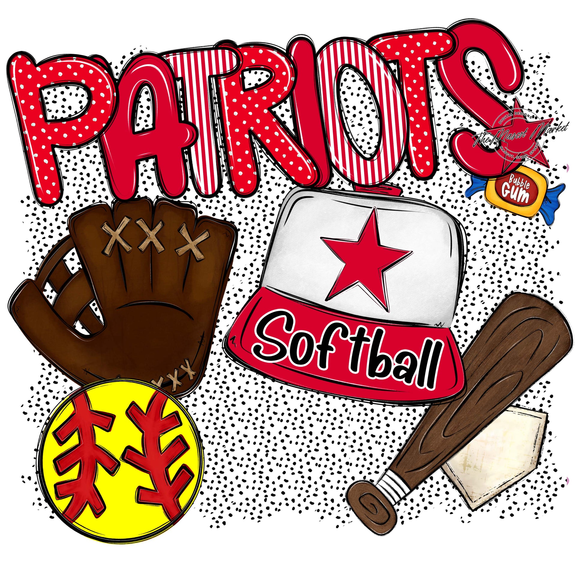 Patriots Softball Spirit-Red