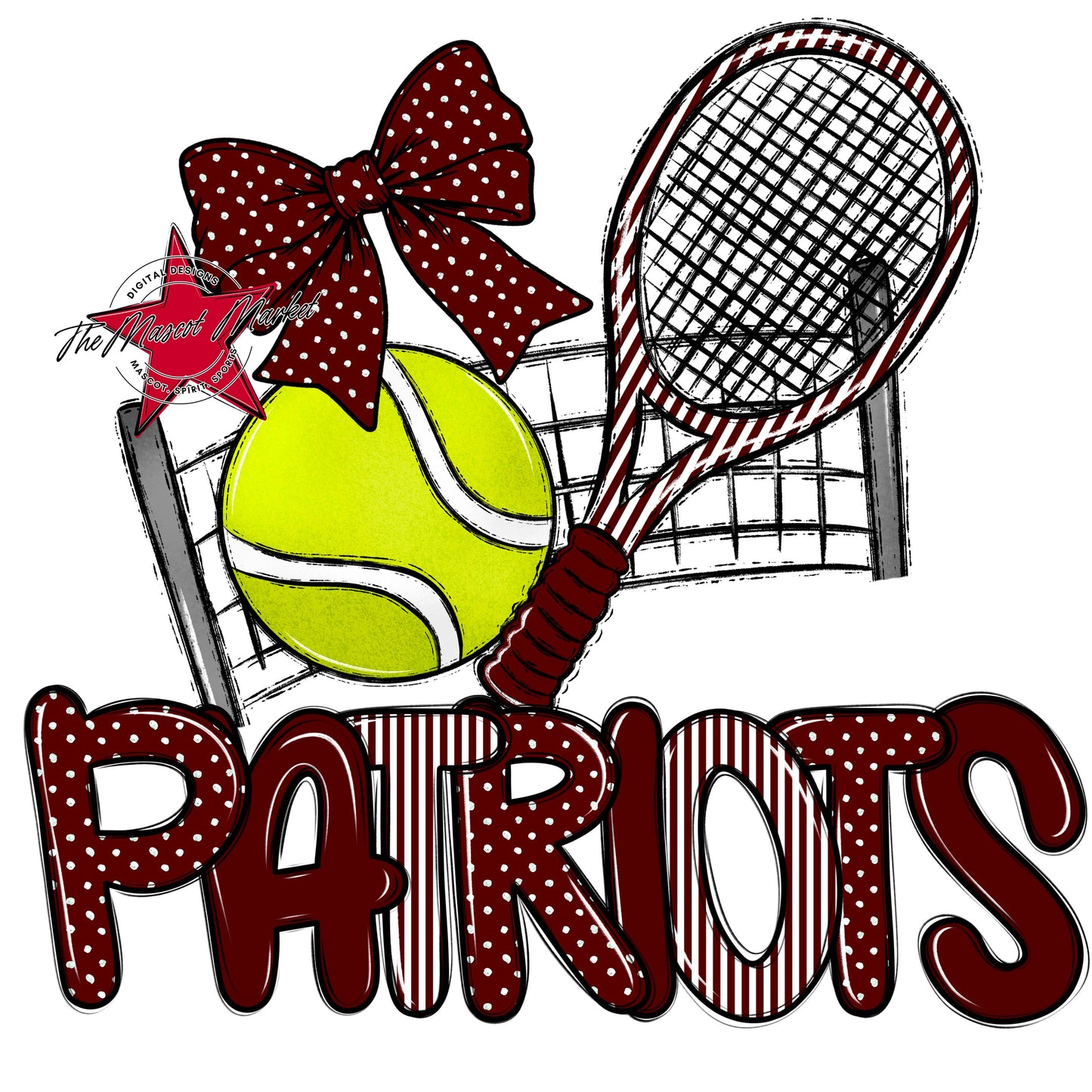 Patriots Tennis Spirit Design-Maroon