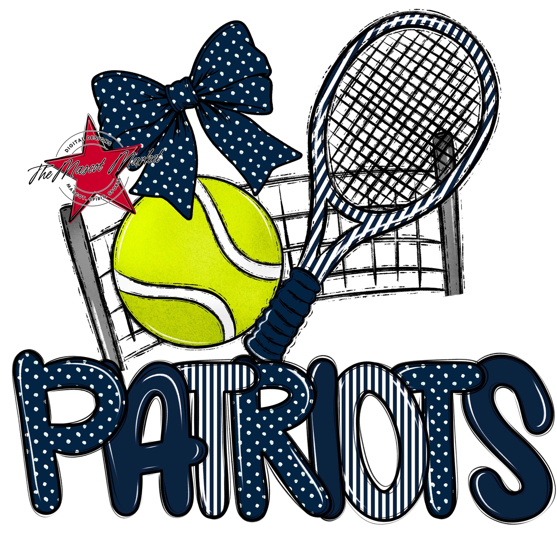 Patriots Tennis Spirit Design-Navy