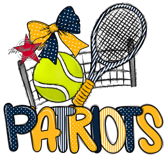 Patriots Tennis Spirit Design-Navy & Yellow