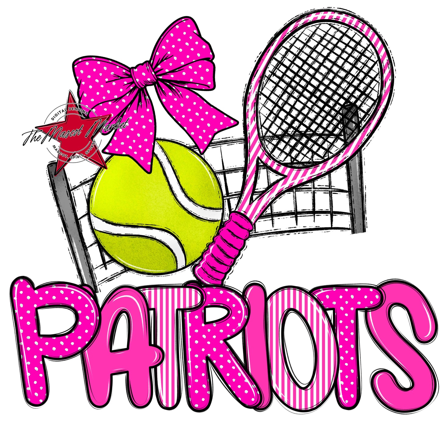Patriots Tennis Spirit Design-Pink