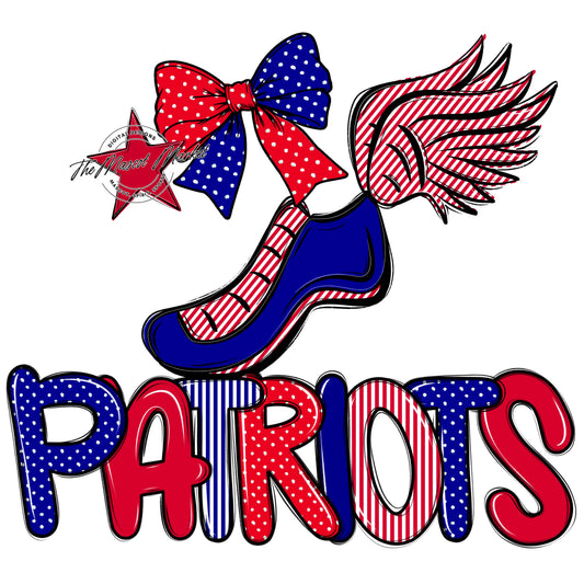 Patriots Track Spirit Design-Blue & Red