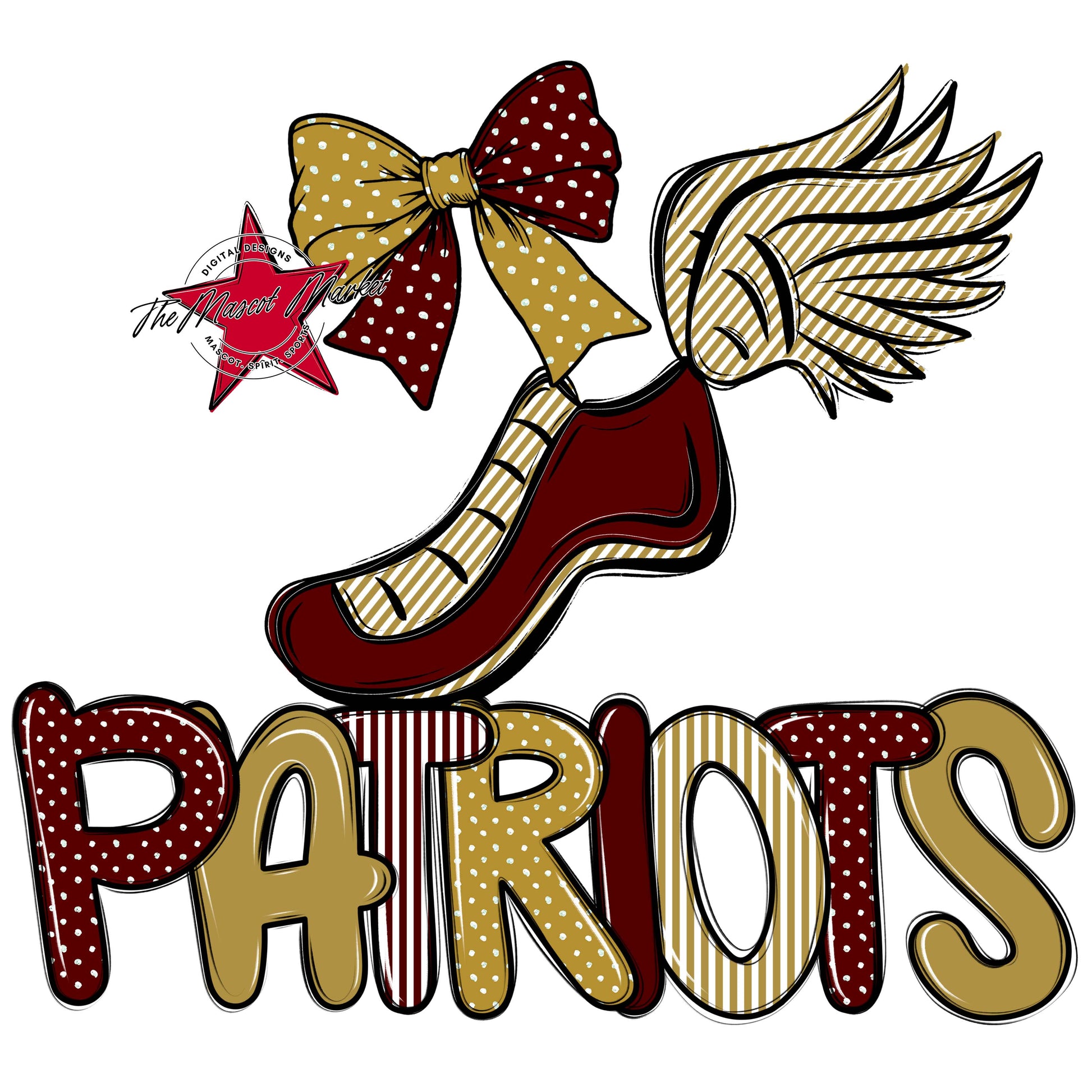 Patriots Track Spirit Design-Maroon & Gold
