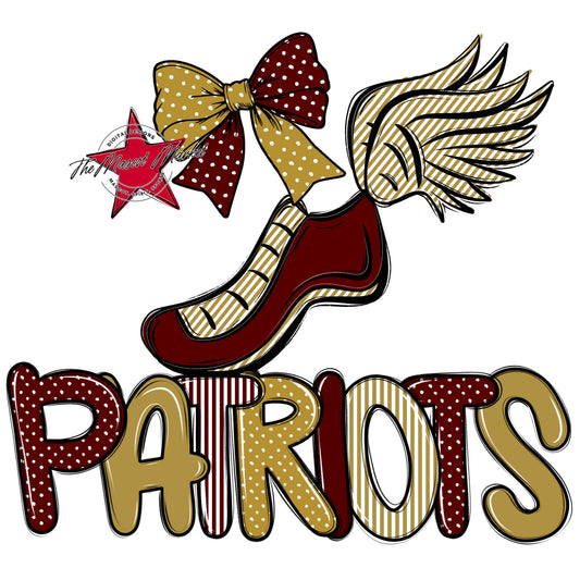 Patriots Track Spirit Design-Maroon & Gold