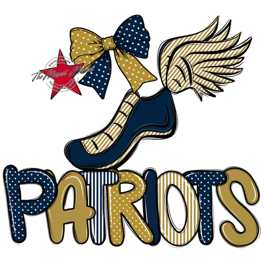 Patriots Track Spirit Design-Navy & Gold