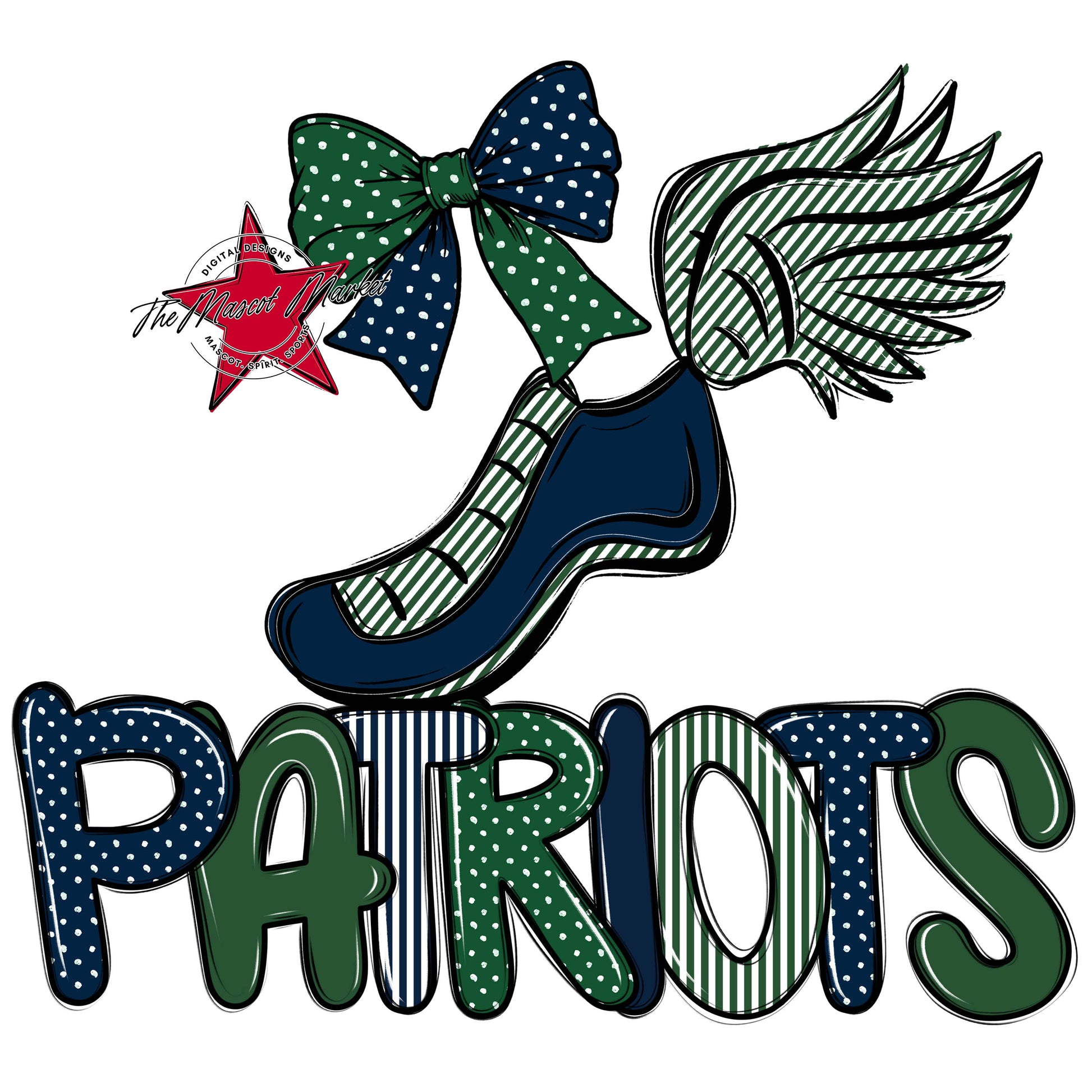 Patriots Track Spirit Design-Navy & Green