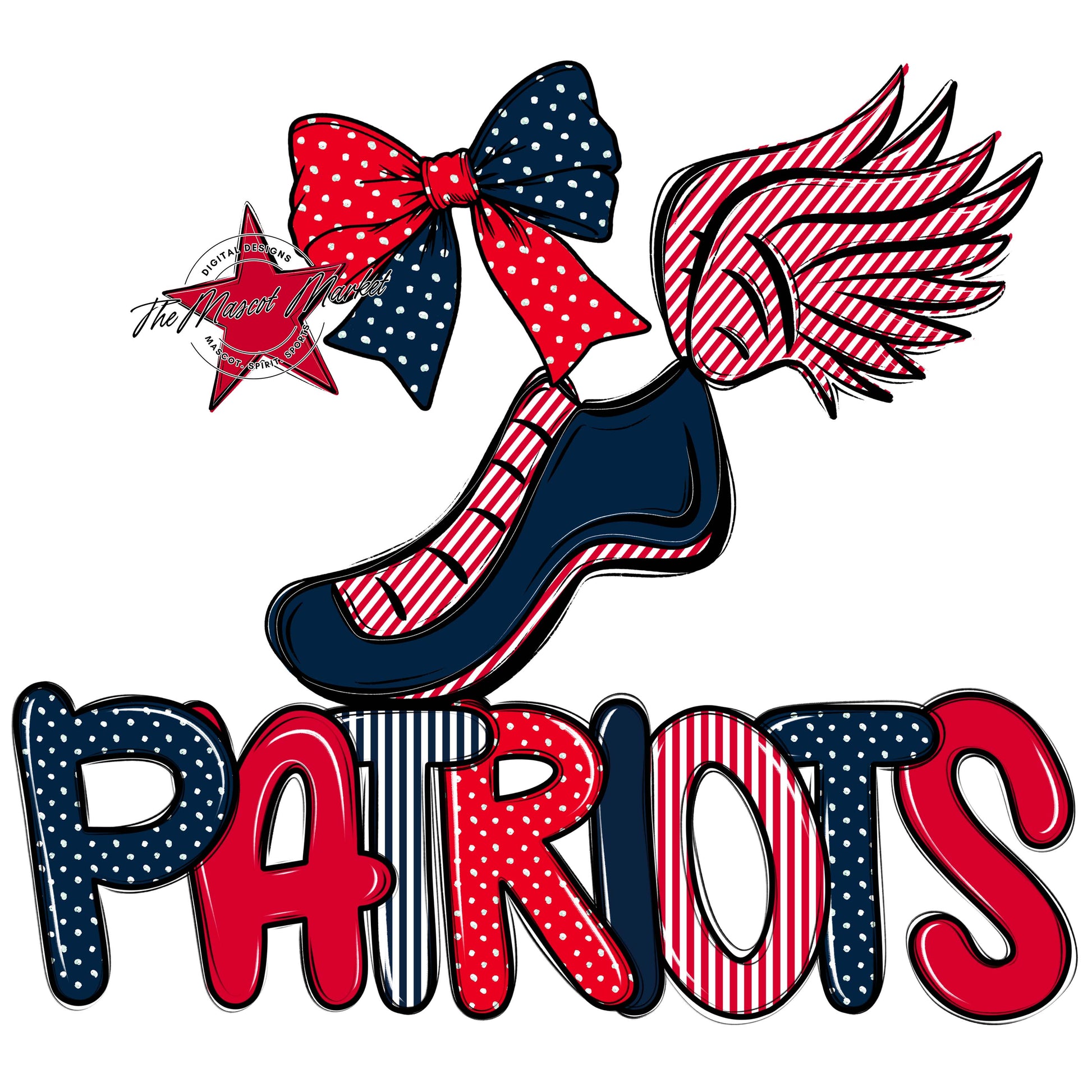 Patriots Track Spirit Design-Navy & Red