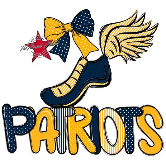 Patriots Track Spirit Design-Navy & Yellow